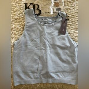 KB Women's Soft Blue Tank Top Free hands pumping Bra